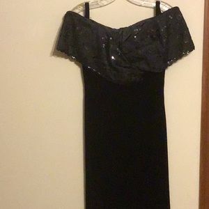 SEXY Black Velvet Gown WORN ONCE